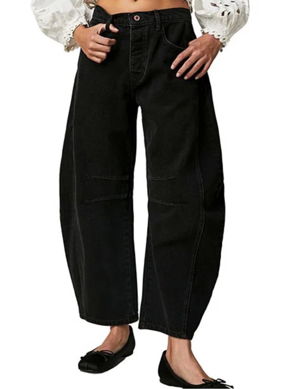 We The Free Luck You Mid-Rise Wide Leg Barrel Jeans. EUC. Size 25.